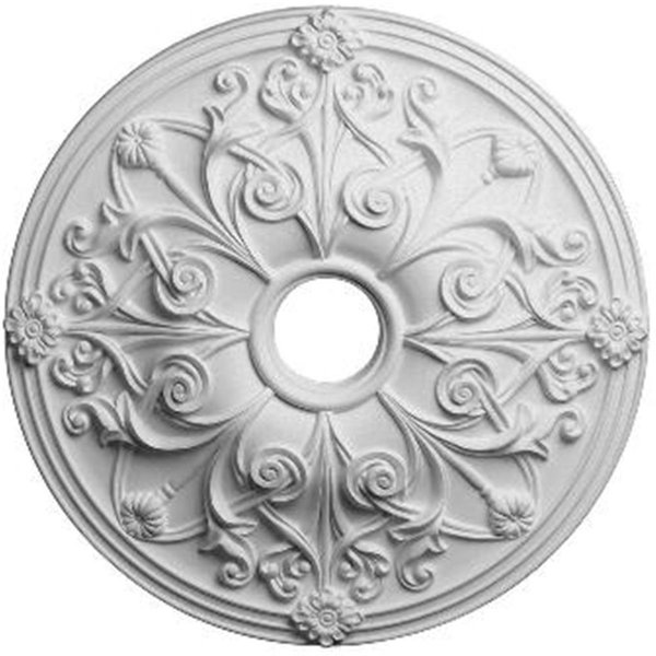 Dwellingdesigns 23.62 in. OD x 3.88 in. ID x 2.12 in. P Architectural Accents - Jamie Ceiling Medallion DW2572516